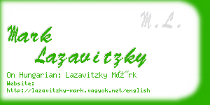 mark lazavitzky business card